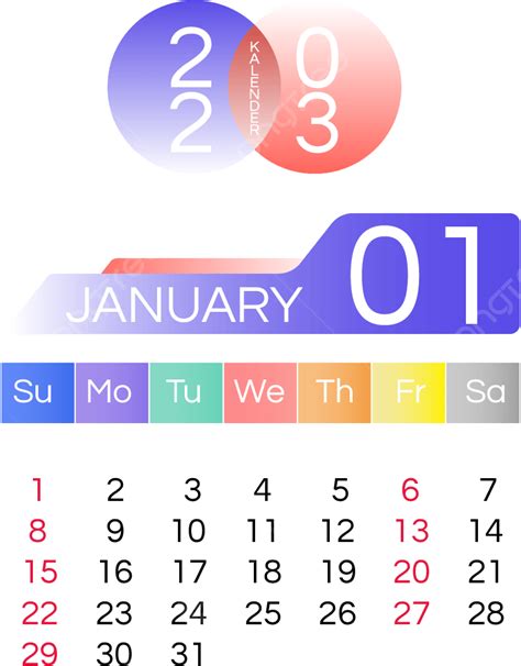 Calendario Mensual Enero 2023 Png Enero Calendario En