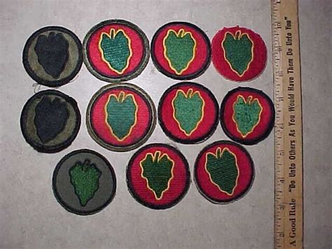 From Collectors Estate Lot Of 11 Us Army 24th Infantry Division Patches