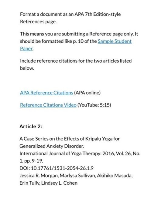 Format A Document As An APA 7th Edition Style Chegg Com