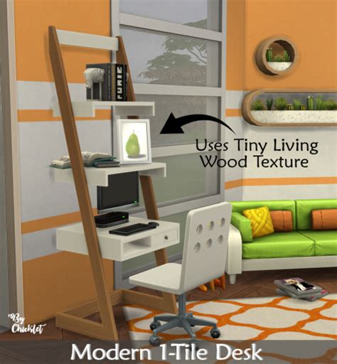 Maxis Match Modern 1 Tile Desk At Simthing New Sims 4 Updates
