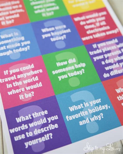 I like to have some unexpected fun, and. Free printable conversation starter questions. Fun idea ...
