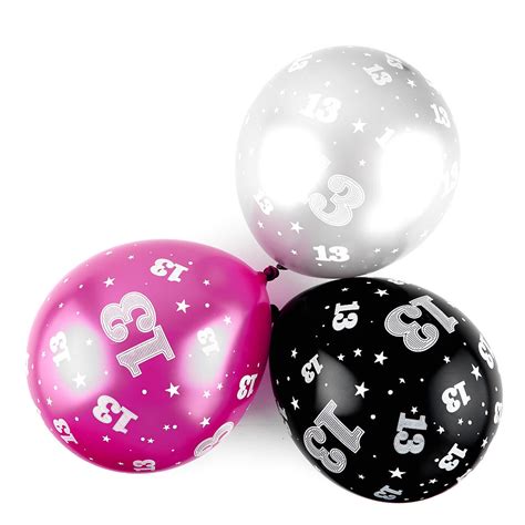 Buy Pink 13th Birthday Helium Latex Balloons Pack Of 6 For Gbp 149