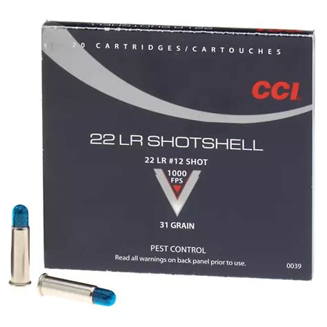 Cci 22 Lr 31 Grain Rimfire Handgun Shotshells 20 Rounds Academy