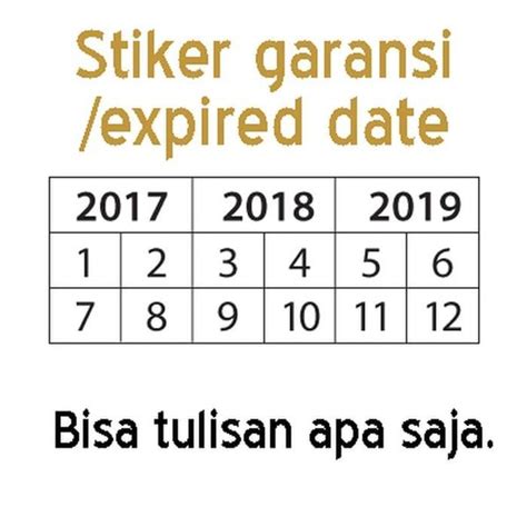 Tabel Expired Date Riset