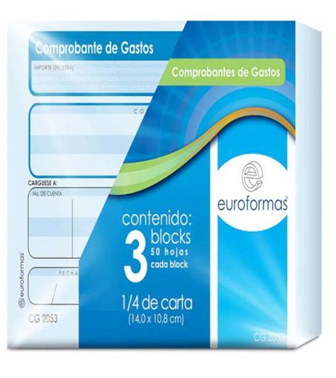 Block Euroformas Comprobante De Gastos Er0101 Maplusa