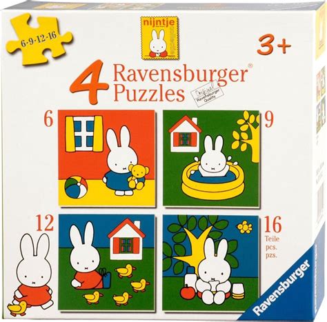 Ravensburger Nijntje Vier Puzzels 691216 Stukjes