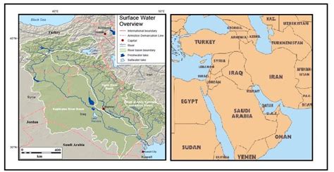 Tigris And Euphrates Rivers Map East Asia Map