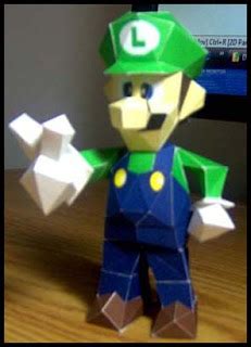 Mario Bros Luigi Papercraft Paperkraft Net Free Papercraft