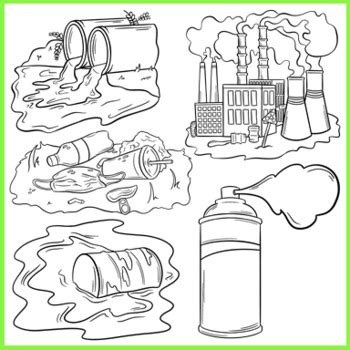 AIR WATER LAND POLLUTION CLIP ART By The Magical Gallery TpT