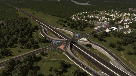 One of the most popular interchanges is the roundabout interchange, which offers fluid mobility on and off the highway due to having no stops. Cities Skylines: Split Diamond Interchange | Urban ...