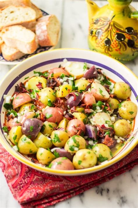 Confetti Baby Potato Salad With Bacon Olivia S Cuisine