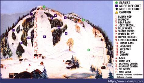 Willard Mountain Piste Map Trail Map