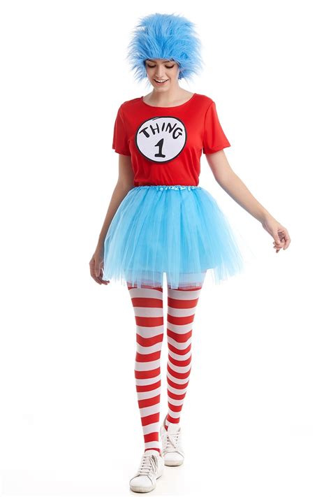 Women Dr Seuss Thing 1 And Thing 2 Costume Set