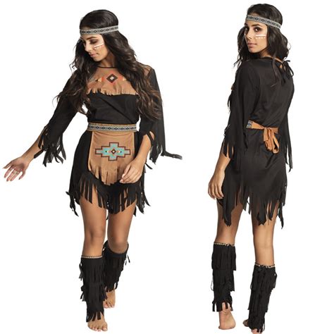 Indianerin Squaw Edle Wölfin Damen Kostüm Apache Wilder Westen