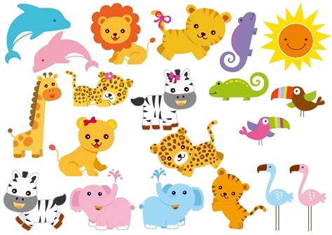 Rainbow Animals Clipart Clip Art And Digital Paper Set Etsy Animals Images