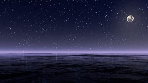 Starry Sky Reflection On Ocean Motion Graphics Videohive
