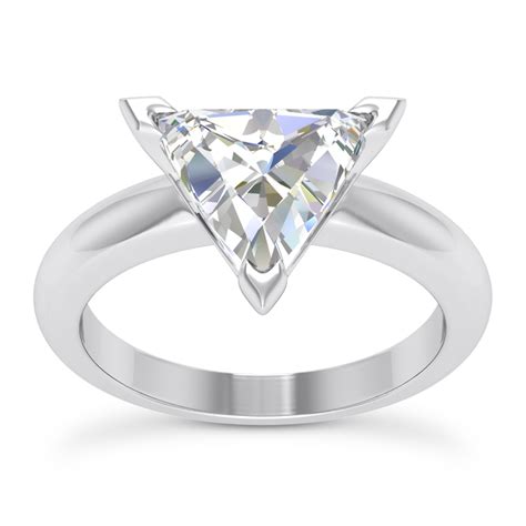 Trillion Cut Diamond Platinum Engagement Ring 1ct 012276