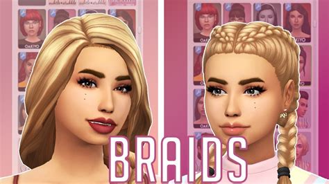 Maxis Match Hair Braids Collection Sims 4 Custom Content Showcase