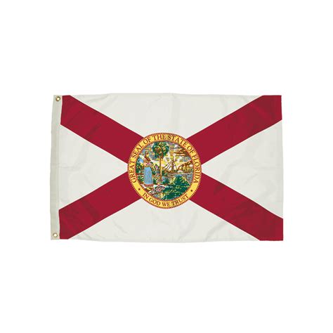 Durawavez Nylon Outdoor Flag With Heading And Grommets Florida 3ft X 5ft