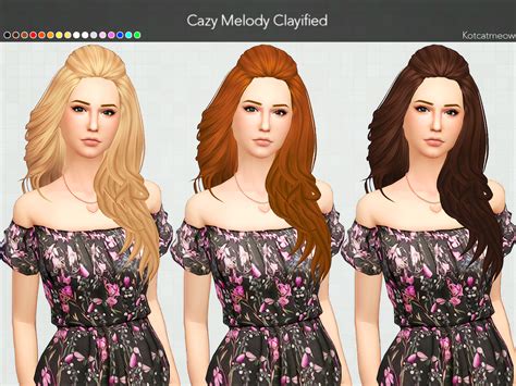 Cazy Melody Hair Clayifiedmesh Credits To Cazy Conversion Credits To