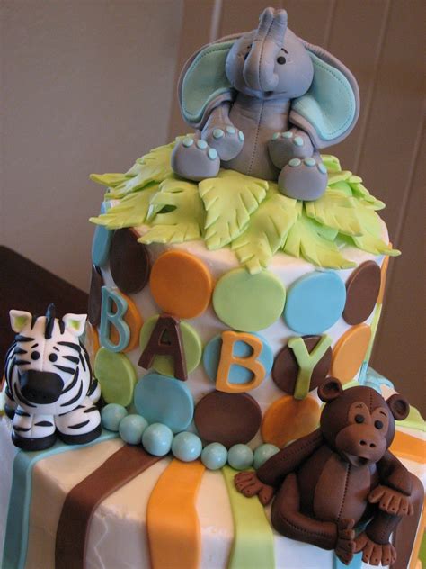 Jungle Animal Cakes Decadent Designs Jungle Animal Baby Shower Cake