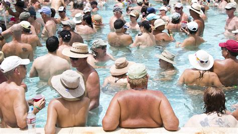 clothing optional thousands attempt skinny dip record