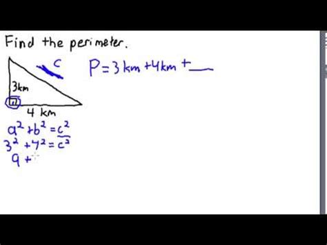 To find the perimeter of a rectangle or square you have to add the lengths of all the four sides. Finding the Perimeter of a Triangle - YouTube