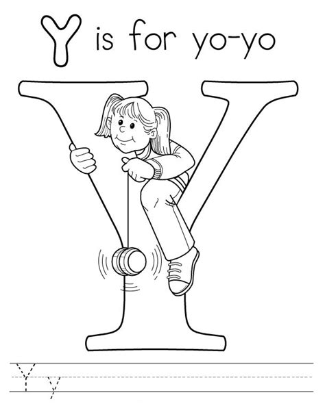Letter Y coloring pages to download and print for free