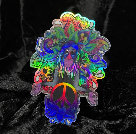 Holographic Sticker Of Peace Rafiki Etsy