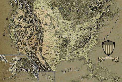 Fantasy Map Lotr Tolkien Poster Print Usa
