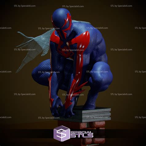 Spiderman 2099 3d Model Sitting Pose Specialstl