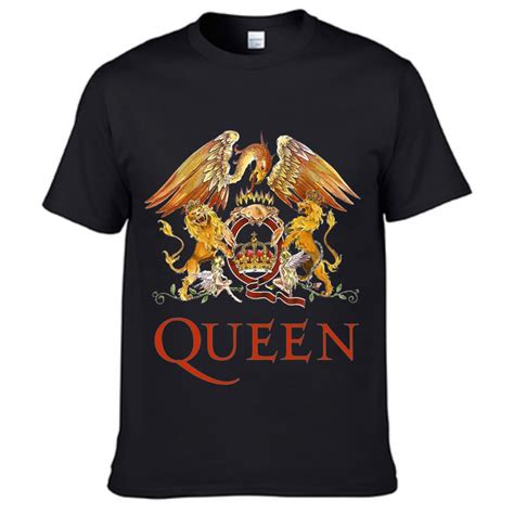 Mens Tee Shirts Queen Band Rock Music Casual Men Tees 2016 Hot Sale Black Color Tops T Shirt