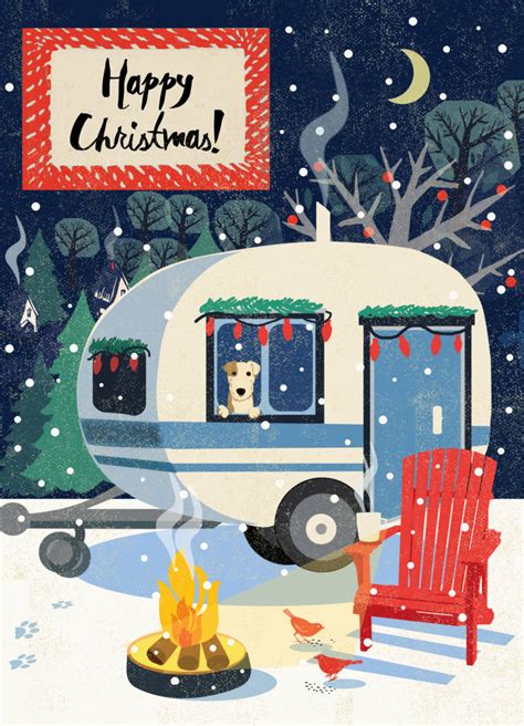 Cosy Christmas Caravan Card By Rocket 68