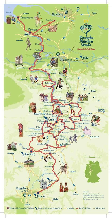 Map German Fairy Tale Route In 2019 Germany Travel German Fairy