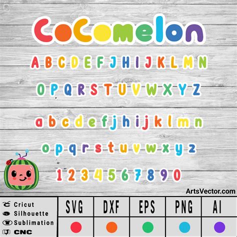 Cocomelon Alphabet Svg Png Eps Dxf Ai Vector Arts Collection Arts Vector