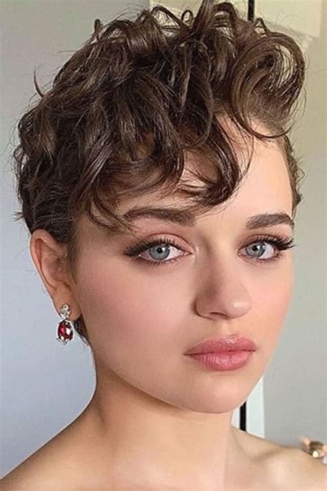 Owners of any face shape and any hair type can afford expressive haircuts. Curly Pixie haircut for women in summer 2020 - 2021
