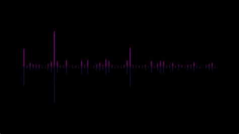 Animation Sound Waves Audio Equalizer Isolated Black Background Stock