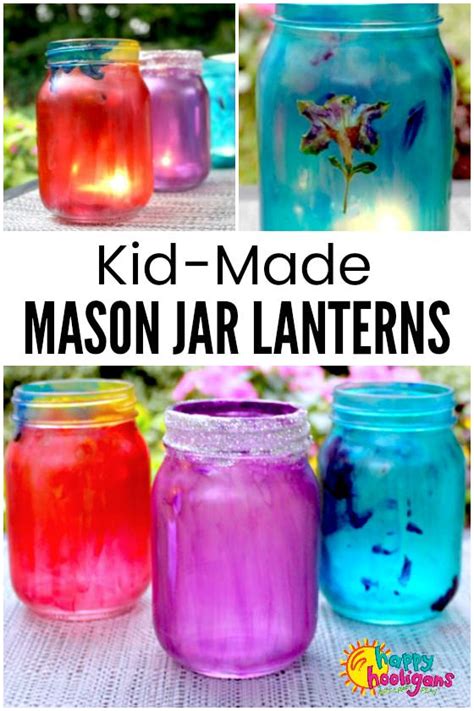 Colourful Mason Jar Lanterns For Kids To Make Happy Hooligans