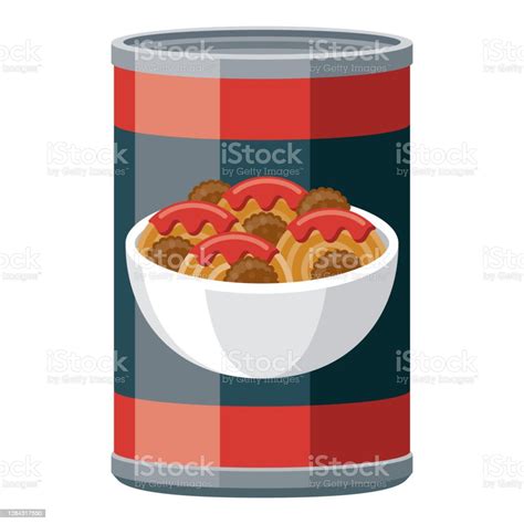 Dosen Spaghetti Icon Auf Transparentem Hintergrund Stock Vektor Art Und