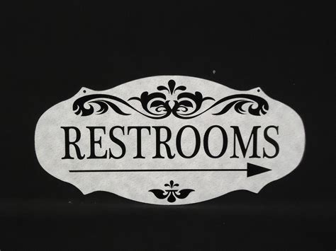 Custom Made Classy Restroom Sign Indoor Signage Pinterest
