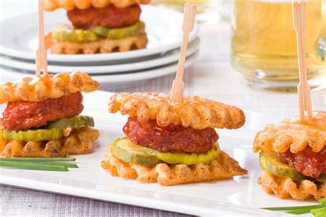 Bbq Chicken Waffle Sliders Easy Home Meals