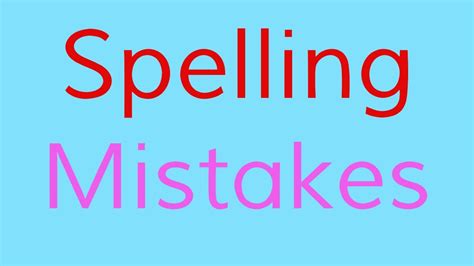 If you have spelling and grammar suggestions turned on, misspelled words are underlined in red, and grammar suggestions are underlined in blue. The Spelling Mistakes Song - YouTube
