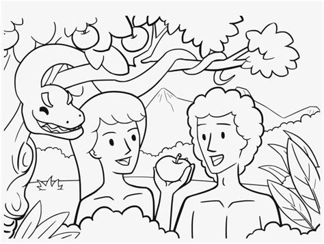 Creation Of Adam And Eve Coloring Pages