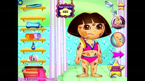 Little Baby Games Dora Baby Bathing Games Youtube