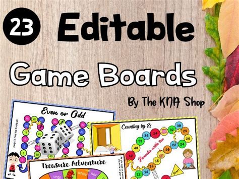 23 Editable Game Boards Activities Teaching Resources