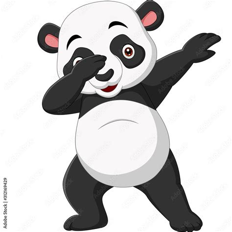 Cute Panda Cartoon In Dabbing Pose Stock Vector Adobe Stock