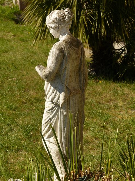 Free Images Grass Girl Woman Flower Monument Statue Jungle Botany Garden Sculpture