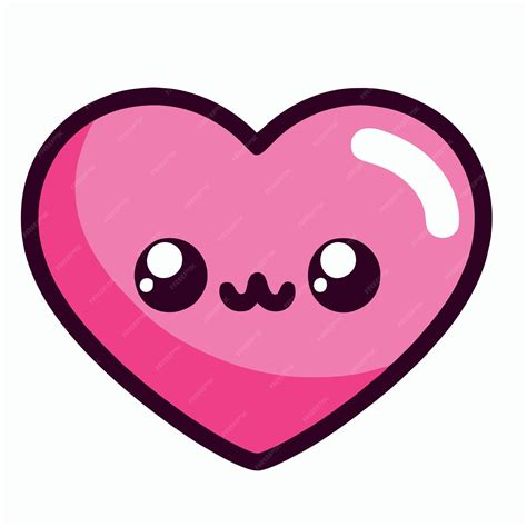 Día De San Valentín Ilustración De Corazón Lindo Corazón Kawaii Chibi