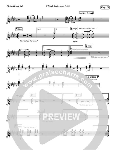 I Thank God Flute Oboe Sheet Music PDF Maverick City Music Dante