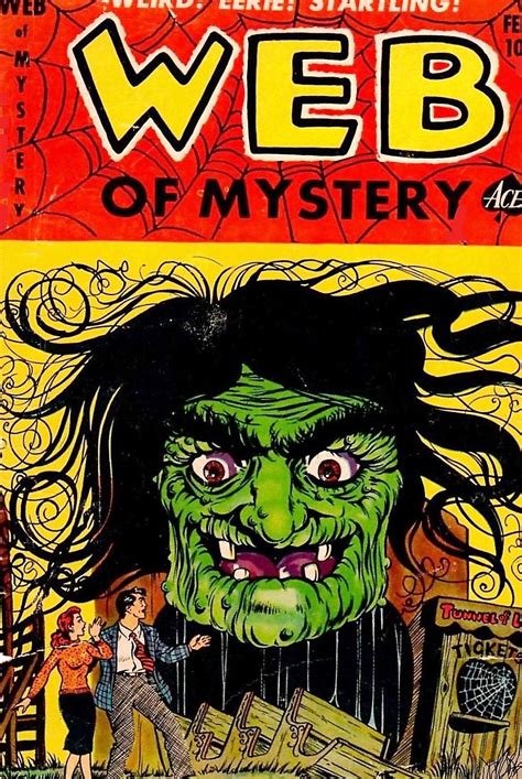 An Old Comic Book Cover With A Creepy Face